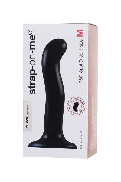 Черный стимулятор для пар P G-Spot Dildo Size L - 19 см. Черный стимулятор для пар P G-Spot Dildo Size L - 19 см.