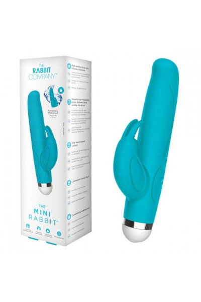 Голубой вибратор-кролик The Mini Rabbit - 13,9 см. Голубой вибратор-кролик The Mini Rabbit - 13,9 см.