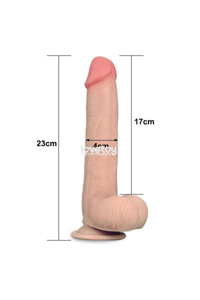Телесный фаллоимитатор Sliding Skin Dual-Layered 9.0 - 23 см. Телесный фаллоимитатор Sliding Skin Dual-Layered 9.0 - 23 см.