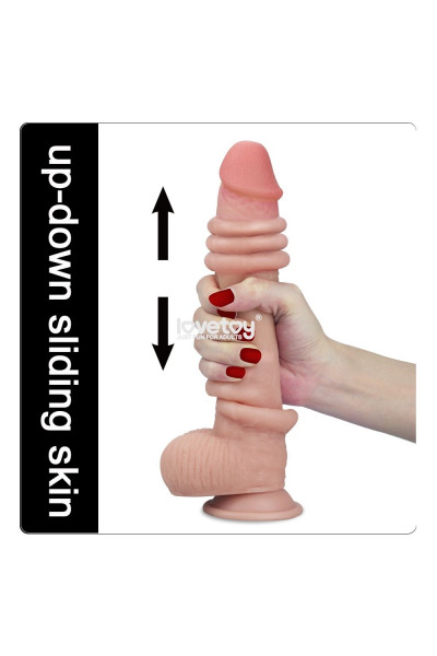Телесный фаллоимитатор Sliding Skin Dual-Layered 9.0 - 23 см. Телесный фаллоимитатор Sliding Skin Dual-Layered 9.0 - 23 см.