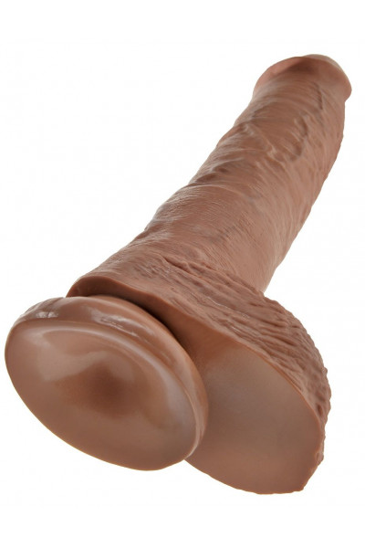 Фаллоимитатор-мулат с мошонкой 10 Cock with Balls на присоске - 25,4 см. Фаллоимитатор-мулат с мошонкой 10 Cock with Balls на присоске - 25,4 см.