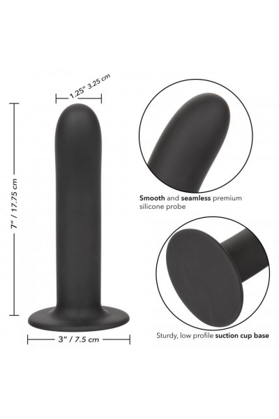 Черный силиконовый анальный стимулятор 7” Smooth Probe - 17,75 см. Черный силиконовый анальный стимулятор 7” Smooth Probe - 17,75 см.