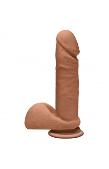 Фаллоимитатор-мулат The D Perfect D 7 Caramel - 17,8 см.