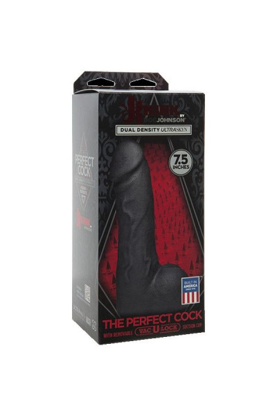 Черный фаллоимитатор The Perfect Cock With Removable Vac-U-Lock Suction Cup - 19 см. Черный фаллоимитатор The Perfect Cock With Removable Vac-U-Lock Suction Cup - 19 см.