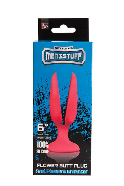 Красная пробка-бутон MENZSTUFF FLOWER BUTT PLUG 6INCH - 15 см. Красная пробка-бутон MENZSTUFF FLOWER BUTT PLUG 6INCH - 15 см.