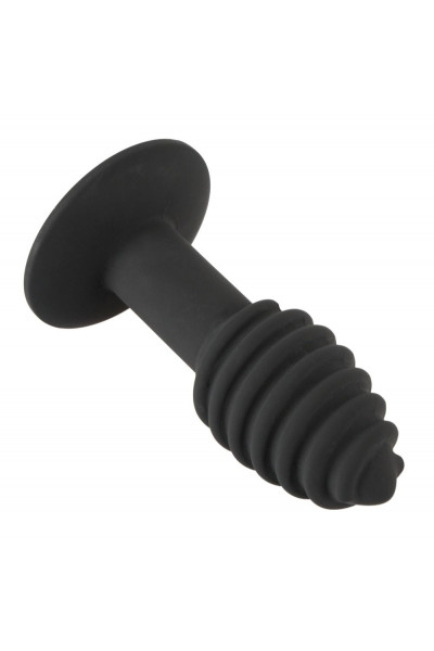 Черная анальная вибропробка Twist Butt Plug - 10,7 см. Черная анальная вибропробка Twist Butt Plug - 10,7 см.