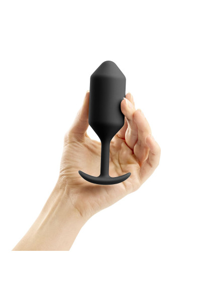 Чёрная пробка для ношения B-vibe Snug Plug 3 - 12,7 см. Чёрная пробка для ношения B-vibe Snug Plug 3 - 12,7 см.