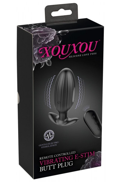 Черная анальная втулка с вибрацией и электростимуляцией Vibrating E-Stim Butt Plug - 9,2 см. Черная анальная втулка с вибрацией и электростимуляцией Vibrating E-Stim Butt Plug - 9,2 см.
