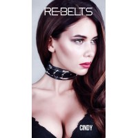 Ошейник Cindy Black с зеркальным элементом