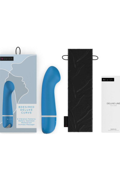 Голубой G-вибростимулятор Bdesired Deluxe Curve - 15,2 см. Голубой G-вибростимулятор Bdesired Deluxe Curve - 15,2 см.