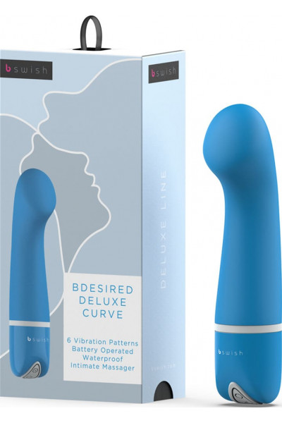 Голубой G-вибростимулятор Bdesired Deluxe Curve - 15,2 см. Голубой G-вибростимулятор Bdesired Deluxe Curve - 15,2 см.
