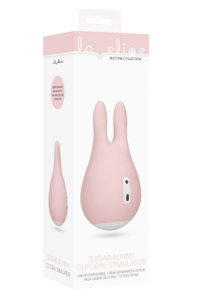 Розовый клиторальный стимулятор Sugar Bunny - 9,5 см. Розовый клиторальный стимулятор Sugar Bunny - 9,5 см.