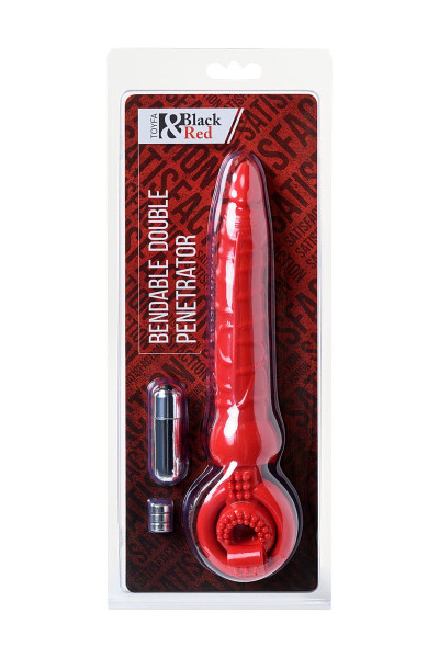 Красная вибронасадка Black Red для двойного проникновения Красная вибронасадка Black Red для двойного проникновения
