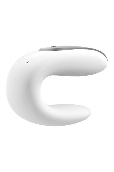 Белый вибромассажёр для пар Satisfyer Double Fun Белый вибромассажёр для пар Satisfyer Double Fun