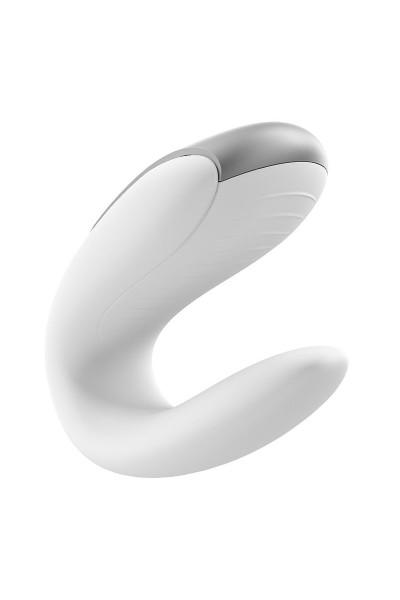 Белый вибромассажёр для пар Satisfyer Double Fun Белый вибромассажёр для пар Satisfyer Double Fun
