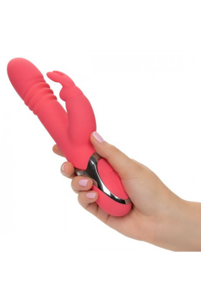 Коралловый вибромассажер-кролик Enchanted Exciter с поступательными движениями Коралловый вибромассажер-кролик Enchanted Exciter с поступательными движениями