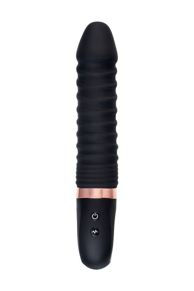 Черный вибратор Waname D-Splash Hurricane с ребрышками - 22,5 см. Черный вибратор Waname D-Splash Hurricane с ребрышками - 22,5 см.