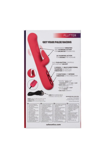 Розовый вибромассажер-кролик Throb Flutter - 21,5 см. Розовый вибромассажер-кролик Throb Flutter - 21,5 см.