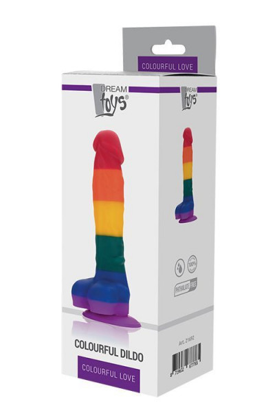 Разноцветный фаллоимитатор-реалистик COLOURFUL DILDO - 21,5 см. Разноцветный фаллоимитатор-реалистик COLOURFUL DILDO - 21,5 см.