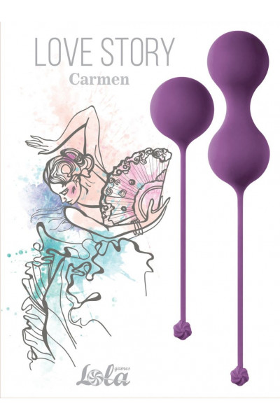 Набор фиолетовых вагинальных шариков Love Story Carmen Набор фиолетовых вагинальных шариков Love Story Carmen