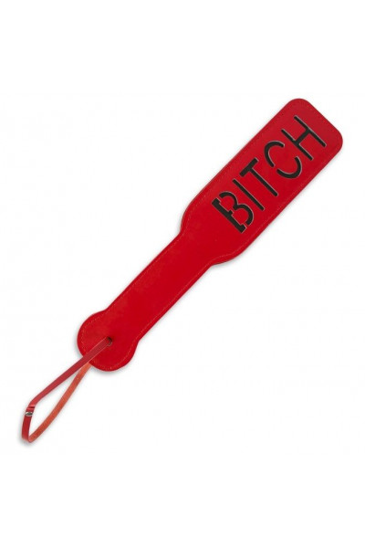 Красная шлёпалка Bitch - 31,5 см. Красная шлёпалка Bitch - 31,5 см.