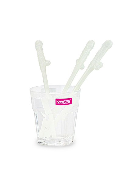 Светящиеся в темноте трубочки для напитков в виде пенисов Willy Straws - 9 шт. Светящиеся в темноте трубочки для напитков в виде пенисов Willy Straws - 9 шт.