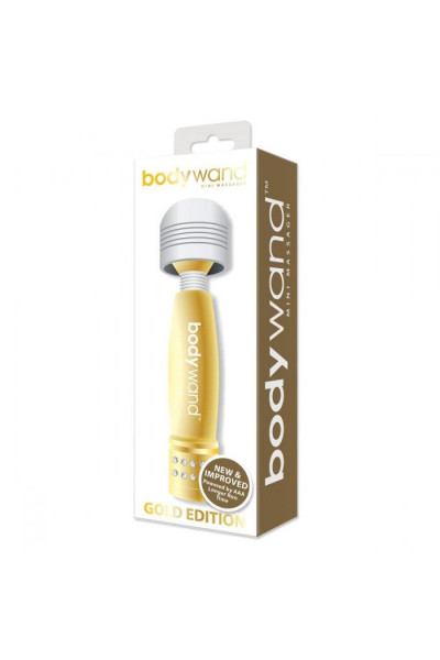 Золотистый жезловый мини-вибратор с кристаллами Mini Massager Gold Edition Золотистый жезловый мини-вибратор с кристаллами Mini Massager Gold Edition