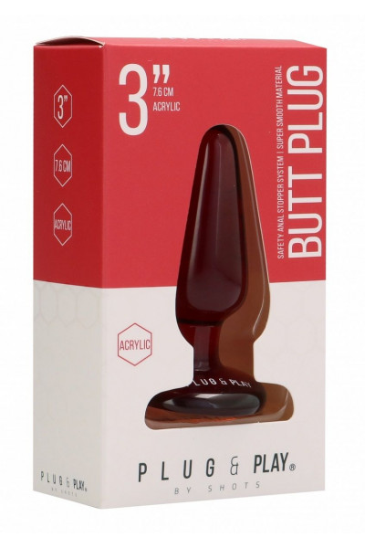 Красная анальная пробка Butt Plug Basic 3 Inch - 7,6 см. Красная анальная пробка Butt Plug Basic 3 Inch - 7,6 см.
