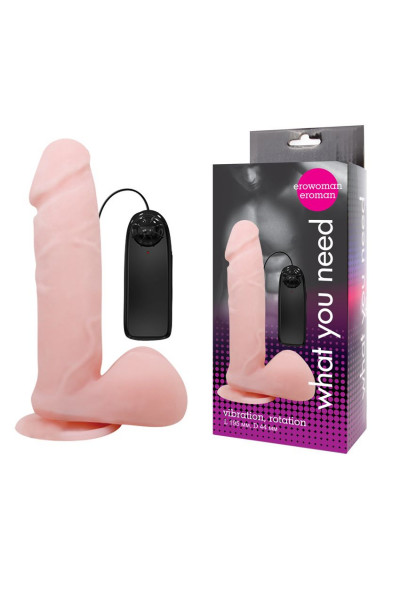 Реалистичный фаллоимитатор с ротацией EROWOMAN - 19,5 см. Реалистичный фаллоимитатор с ротацией EROWOMAN - 19,5 см.