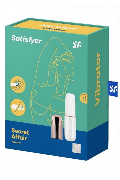 Бело-золотистая перезаряжаемая вибропулька Satisfyer Secret Affair Бело-золотистая перезаряжаемая вибропулька Satisfyer Secret Affair