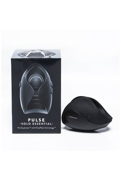 Черный инновационный мужской вибратор PULSE SOLO ESSENTIAL Черный инновационный мужской вибратор PULSE SOLO ESSENTIAL