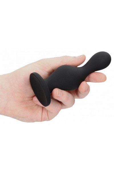 Черная анальная пробка Wave Butt Plug - 11,3 см. Черная анальная пробка Wave Butt Plug - 11,3 см.