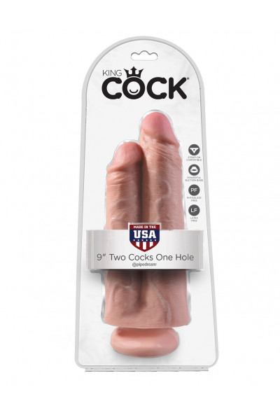 Телесный сдвоенный фаллоимитатор 9 Two Cocks One Hole - 25,4 см. Телесный сдвоенный фаллоимитатор 9 Two Cocks One Hole - 25,4 см.