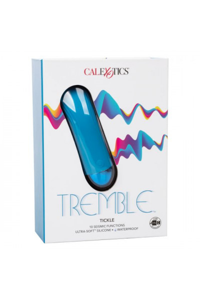 Голубой мини-вибратор Tremble Tickle - 12,75 см. Голубой мини-вибратор Tremble Tickle - 12,75 см.