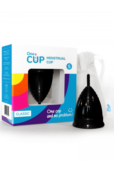 Черная менструальная чаша OneCUP Classic - размер S Черная менструальная чаша OneCUP Classic - размер S