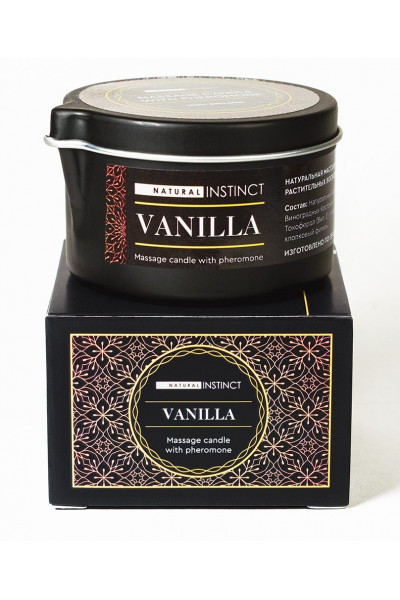 Массажная свеча с феромонами Natural Instinct VANILLA - 70 мл. Массажная свеча с феромонами Natural Instinct VANILLA - 70 мл.