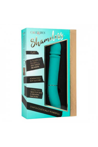 Бирюзовый гладкий вибратор Shameless Flirt - 25,5 см. Бирюзовый гладкий вибратор Shameless Flirt - 25,5 см.