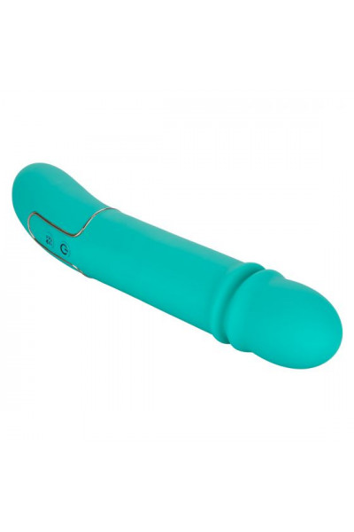 Бирюзовый гладкий вибратор Shameless Flirt - 25,5 см. Бирюзовый гладкий вибратор Shameless Flirt - 25,5 см.