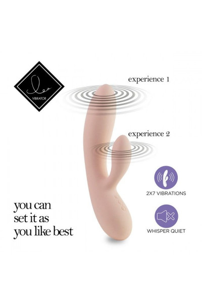 Бежевый вибратор-кролик Lea Rabbit Vibrator - 20,2 см. Бежевый вибратор-кролик Lea Rabbit Vibrator - 20,2 см.