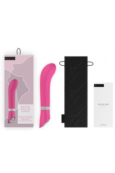 Розовый G-стимулятор с вибрацией Bgood Deluxe Curve - 19,3 см. Розовый G-стимулятор с вибрацией Bgood Deluxe Curve - 19,3 см.