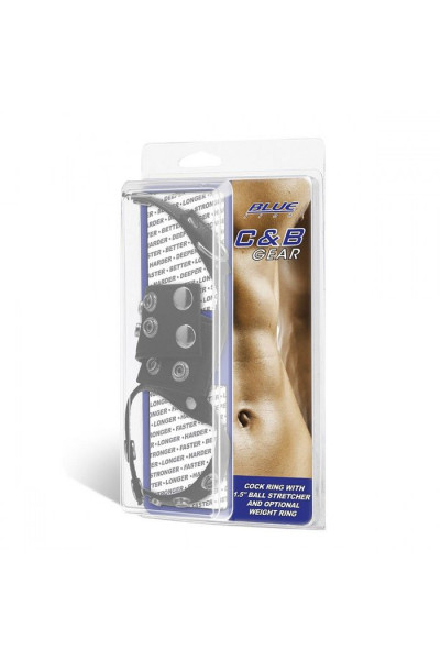 Утяжка на пенис и мошонку Cock Ring With 1.5 Ball Stretcher And Optional Weight Ring Утяжка на пенис и мошонку Cock Ring With 1.5 Ball Stretcher And Optional Weight Ring