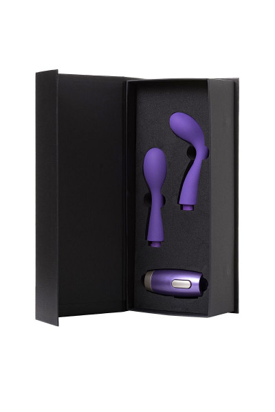 Фиолетовый вибратор Le Stelle PERKS SERIES EX-1 с 2 сменными насадками Фиолетовый вибратор Le Stelle PERKS SERIES EX-1 с 2 сменными насадками