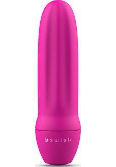 Ярко-розовая рельефная вибропуля Bmine Basic Reflex - 7,6 см.