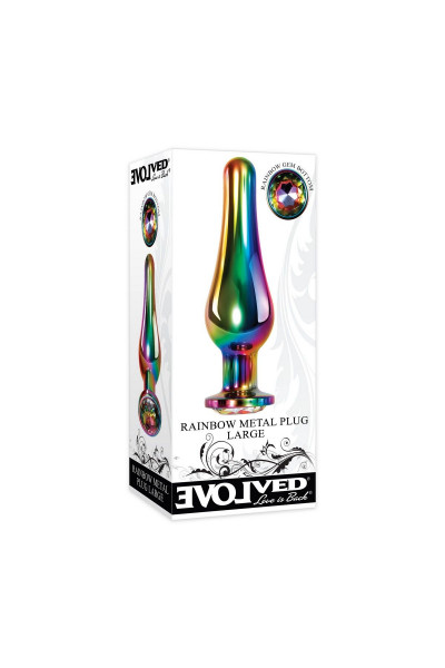Радужная металлическая пробка Rainbow Metal Plug Large - 12,9 см. Радужная металлическая пробка Rainbow Metal Plug Large - 12,9 см.