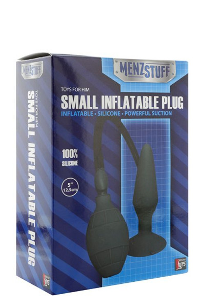 Чёрная анальная пробка с функцией расширения MENZSTUFF SMALL INFLATABLE PLUG- 12,5 см. Чёрная анальная пробка с функцией расширения MENZSTUFF SMALL INFLATABLE PLUG- 12,5 см.