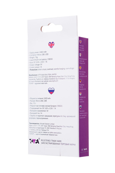 Портативное зарядное устройство A-toys 2400 mAh microUSB Портативное зарядное устройство A-toys 2400 mAh microUSB