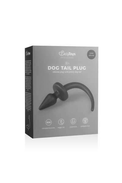 Черная пробка с хвостом собаки Dog Tail Plug S Черная пробка с хвостом собаки Dog Tail Plug S
