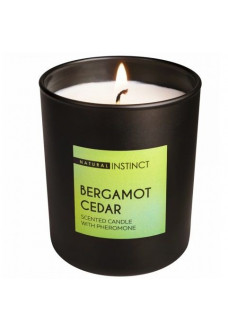 Ароматическая свеча с феромонами Natural Instinct Кедр и бергамот - 180 гр.