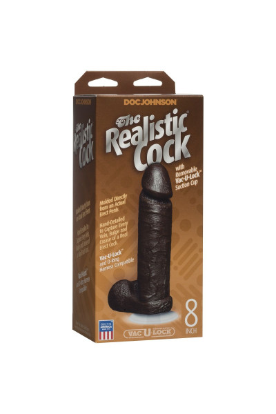 Коричневый фаллоимитатор The Realistic Cock 8” with Removable Vac-U-Lock Suction Cup - 20,57 см. Коричневый фаллоимитатор The Realistic Cock 8” with Removable Vac-U-Lock Suction Cup - 20,57 см.