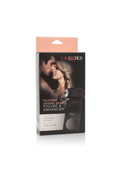 Чёрное эрекционное кольцо с вибрацией и подхватом мошонки Silicone Lovers Gear Figure 8 Enhancer Чёрное эрекционное кольцо с вибрацией и подхватом мошонки Silicone Lovers Gear Figure 8 Enhancer